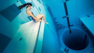 2021  NEW DEEPEST Pool in the World  DEEPSPOT NEW DEEP DIVE DUBAI [upl. by Ahsieym49]