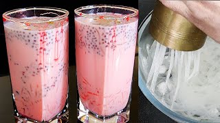 Falooda with homemade noodles  ramadan 2021 iftar sharbat  falooda seviyan recipe in hindi [upl. by Hutchinson]