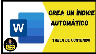 Como Crear un Índice en Word 365 TABLA DE CONTENIDO [upl. by Admana]