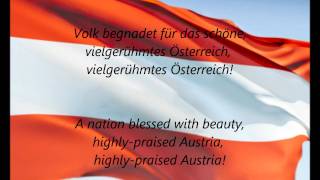 Austrian National Anthem  quotBundeshymnequot DEEN [upl. by Ahsieni302]