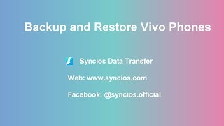 Backup and Restore All Vivo Phones [upl. by Pevzner]