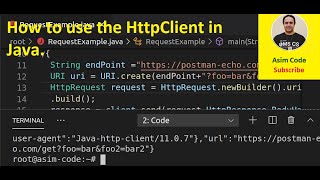 How to use the HttpClient in Java [upl. by Standice]