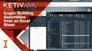 iLogic Building Assemblies from an Excel Sheet  Autodesk Virtual Academy [upl. by Ynot]