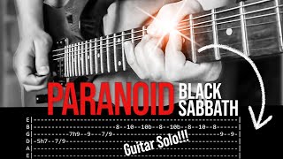 Paranoid Guitar Solo Lesson  Black Sabbath with tabs [upl. by Bowerman]