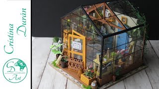 DIY Miniature greenhouse – Robotime Cathys Flower House [upl. by Sternberg]