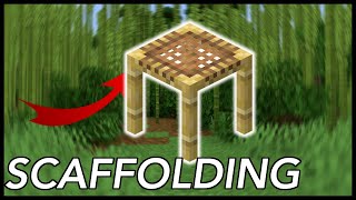 How To Use SCAFFOLDING In Minecraft [upl. by Lemhaj]