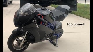 49cc MOTOTEC 2 STROKE TOP SPEED AND REVIEW [upl. by Marten861]