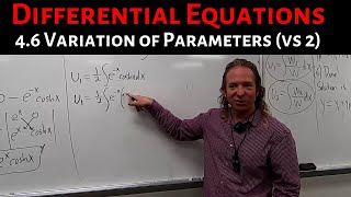 Differential Equations Lecture 46 Variation of Parameters version 2 [upl. by Staten900]