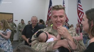 Soldiers return home after deployment to Afghanistan [upl. by Etnod861]