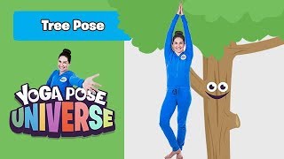 Tree Pose  The Cosmic Kids Yoga Pose Universe  Kids Workout [upl. by Ikkela]