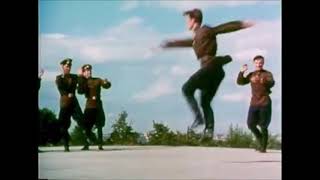 Russian Soldiers Dancing to Moskau English Version [upl. by Llekcir]