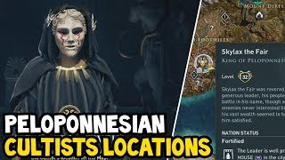 Assassins Creed Odyssey ALL PELOPONNESIAN CULTISTS Location Walkthrough [upl. by Knitter879]