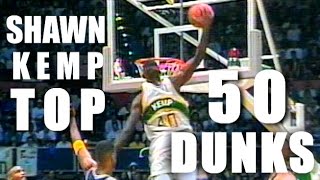 Shawn Kemp Top 50 BEST Dunks In The NBA [upl. by Albrecht430]