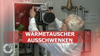 Wolf Praxistipp – Wärmetauscher ausschwenken  SHKTV [upl. by Novahs]