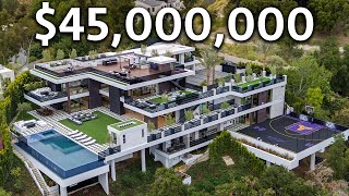 Inside a 45000000 Los Angeles Modern MEGA MANSION [upl. by Eelaroc]