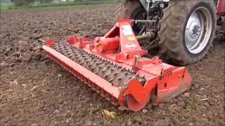 KUHN HRB 302D POWER HARROW WORKING DEMO [upl. by Garrik]