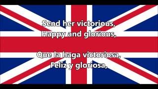 Himno nacional Reino Unido  National anthem of UK EN ES Letra [upl. by Keeryt]