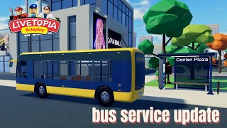 LIVETOPIA NEW BUS SERVICE UPDATE  UPDATE 151  Livetopia Roleplay Roblox [upl. by Wandy]