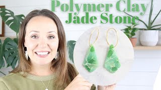 HOW TO MAKE POLYMER CLAY EARRINGS  DIY POLYMER CLAY EARRINGS  JADE HOWLITE POLYMER CLAY EARRINGS [upl. by Yve]