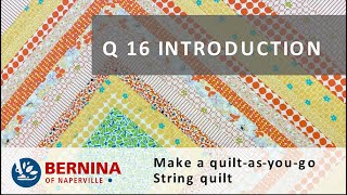 BERNINA Q 16 Longarm Introduction [upl. by Cotterell]