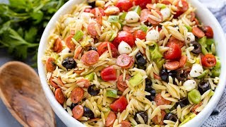 How to Make Italian Orzo Pasta Salad [upl. by Rubi]