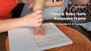 How to DIY Baby Handprint and Footprint Keepsake Kit by KeaBabies [upl. by Eilyah]