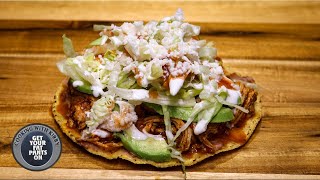 Chicken Tinga Tostadas  Tostadas de Pollo  Mexican Food [upl. by Clower]