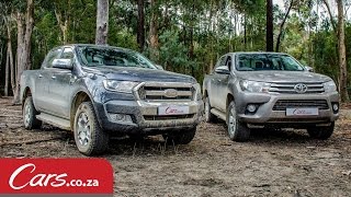 2016 Toyota Hilux vs Ford Ranger  Offroad amp Review [upl. by Kleeman]