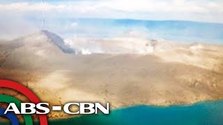 TINGNAN Itsura ng bunganga ng Bulkang Taal mula sa himpapawid  TV Patrol [upl. by Pitzer]