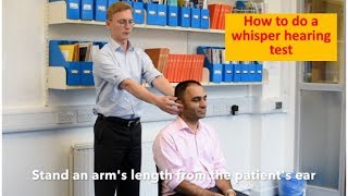 How to perform a whisper hearing test with Dr ODonovan [upl. by Enair]