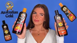 AUSTRALIAN GOLD TANNING LOTION REVIEW 😱  REVIEWING THE BEST TANNING LOTIONS TO GET TANNED FAST [upl. by Yespmed]