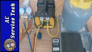 Refrigerant Recovery Machine Hose and Tank Setup Recovery Process [upl. by Nytsrik17]