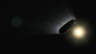 Animation of Oumuamua outgassing and rotating [upl. by Menendez309]