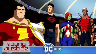 Young Justice  Shazam Hanging With Young Justice  dckids [upl. by Yolane]