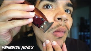 HOW TO TRIM YOUR OWN MUSTACHE AND GOATEE  AT HOME [upl. by Otnicaj442]