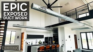 INCREDIBLE Exposed Duct Work Installation amp Finishing [upl. by Htennek]