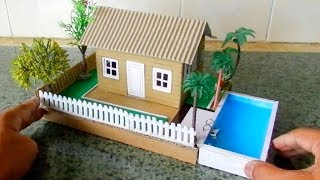 Mini Cardboard House For Kids 112  Easy Crafts Project [upl. by Ynnal]