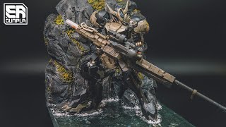 Gunpla Custom Build  Barbatos Lupus Diorama [upl. by Dnalro]