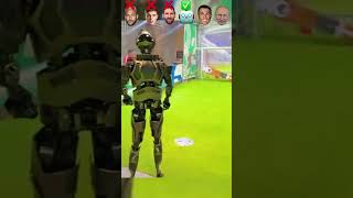 Footballers vs Robot Goalkeeper [upl. by Rofotsirk]