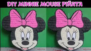 DIY MINNIE MOUSE PINATA  IDEA HOW TO MAKE como hacer PIÑATA DE RATÓN MINNIE lourdestinydiy [upl. by Efren]