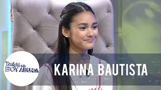 TWBA Karina shows off her skills in impromptu speaking [upl. by Aerdnaid]