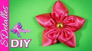 Como hacer flores Flores de Tela  8  Video 87  SDetalles  DIY [upl. by Delphina737]