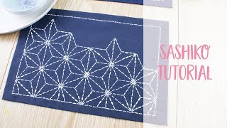 How to sew Sashiko  Japanese Embroidery DIY Tutorial  Craftiosity  Craft Kit Subscription Box [upl. by Marolda]