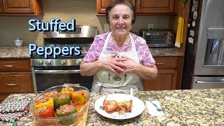 Italian Grandma Makes Stuffed Peppers [upl. by Alleyn]