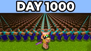 I Made 100 Players Simulate 1000 Days of Civilization in Minecraft [upl. by Znieh813]