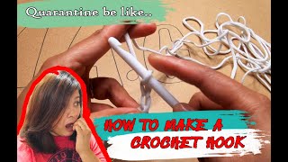 How to make a Crochet Hook from a Hanger  DIY [upl. by Mill]