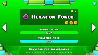 Geometry Dash  Level 16 Hexagon Force All Coins [upl. by Einahc]