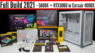 Building a PC in the Corsair 4000X 5600X  RTX 3060 [upl. by Maice382]