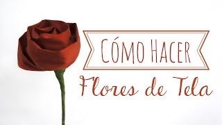 Cómo hacer flores de tela muy fácil [upl. by Autrey]