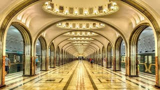 The Top 7 Most Beautiful Moscows Metro Stations [upl. by Vallery]